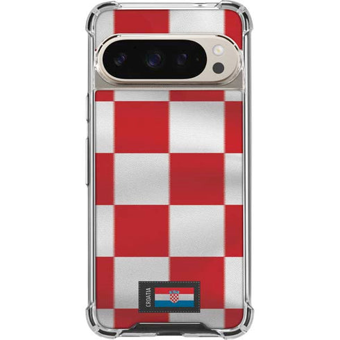 Croatia Soccer Flag Pixel 9/9 Pro Clear Case